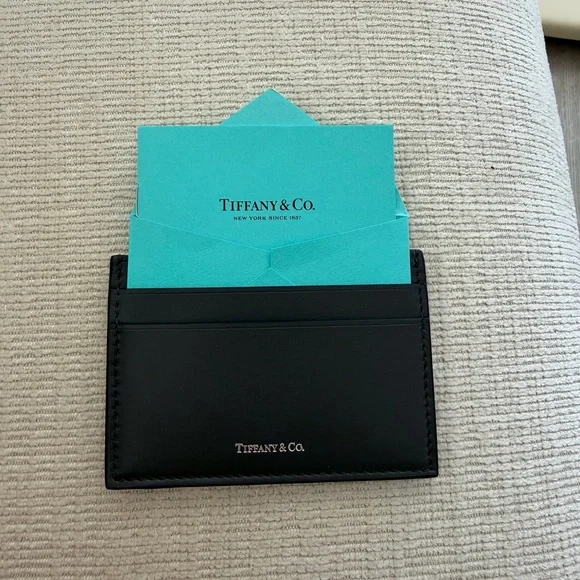 Tiffany & Co. Dark Grey Card Holder - Picture 1 of 5